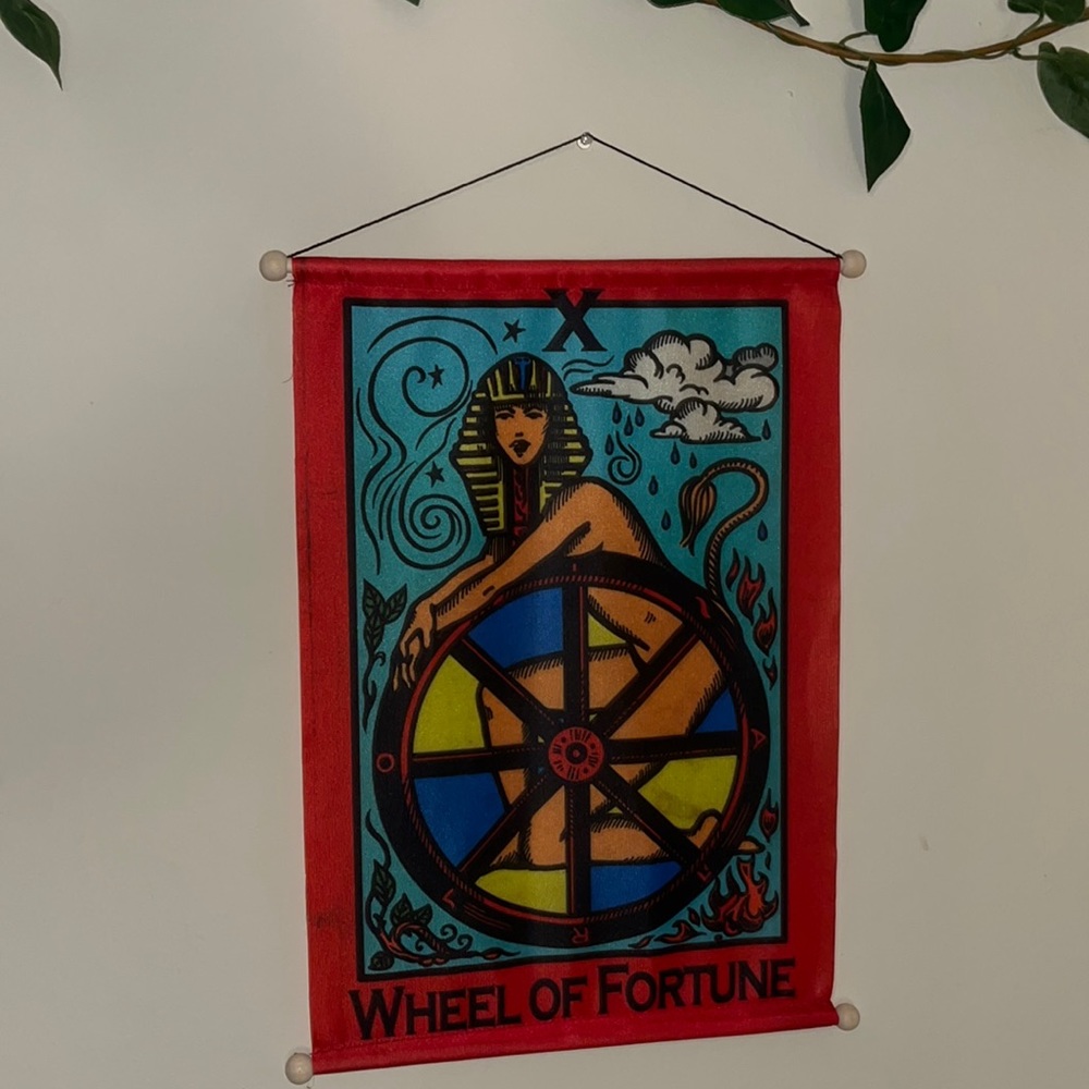 Wheel of Fortune style Tarot Card Banner/Poster